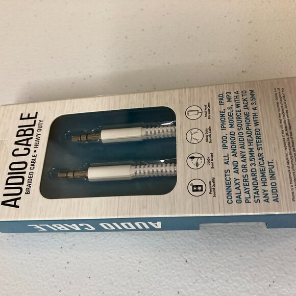 6 Ft. Aux Cable Phone to Car - 3.5mm Jack -iPad, iPod, iPhone, Android, Etc - Picture 3 of 4